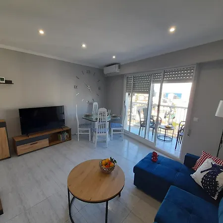 De Pescado Azul Gandia Playa Con Piscina Ascensor Y Vistas Al Mar דירה